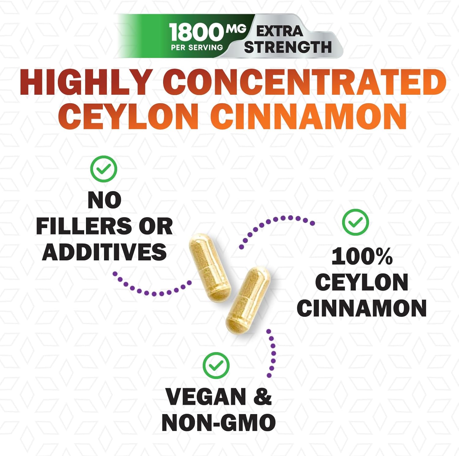 Certified Organic Ceylon Cinnamon Capsules - Non-GMO, Gluten-Free, Dairy-Free - 240 Pills - Vegan Cinnamomum Supplement