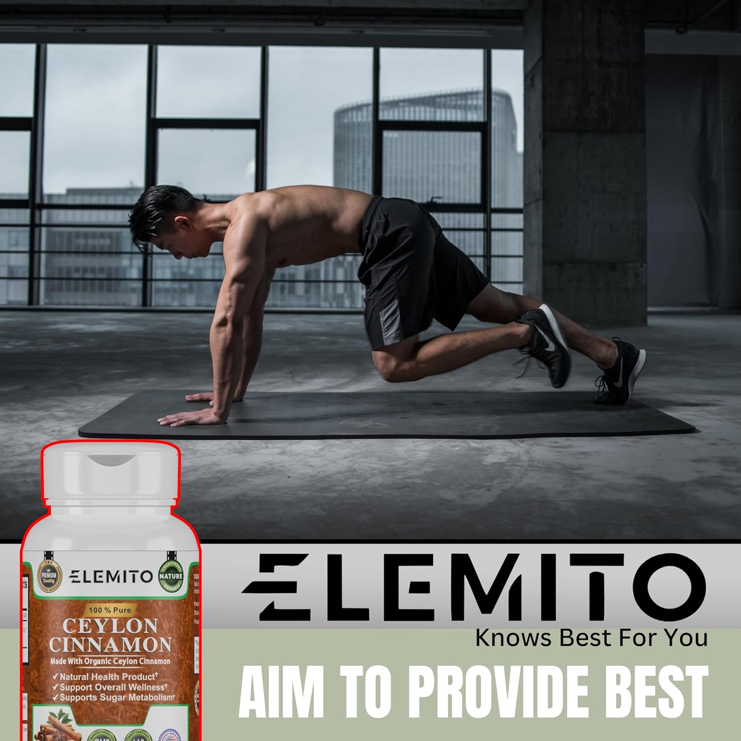 Certified Organic Ceylon Cinnamon Capsules for Energy, Heart & Metabolism Support - 60 Pills, Non-GMO, Vegan, Gluten-Free