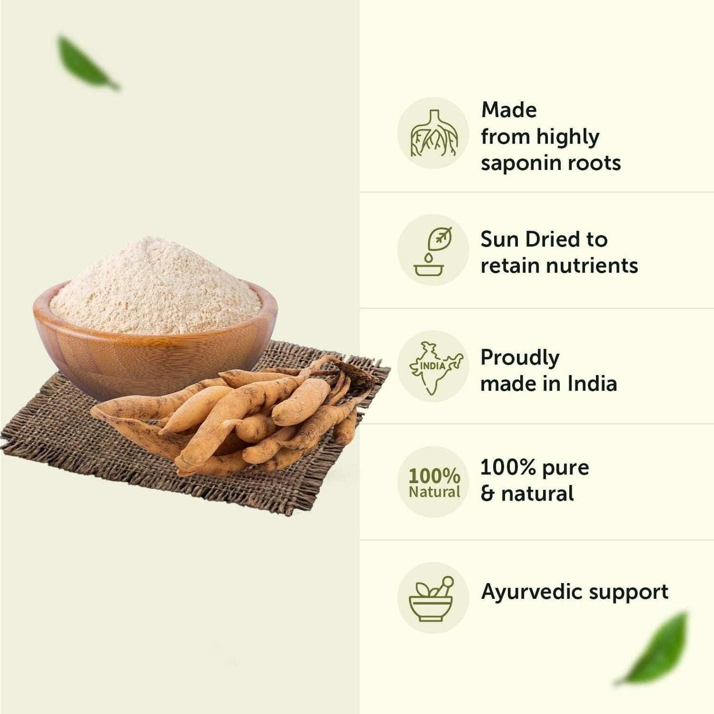 Certified Organic DURJA Shatavari Powder - Herbal Supplement for Women's Hormone Balance, Digestion, and Reproductive Health - 100g