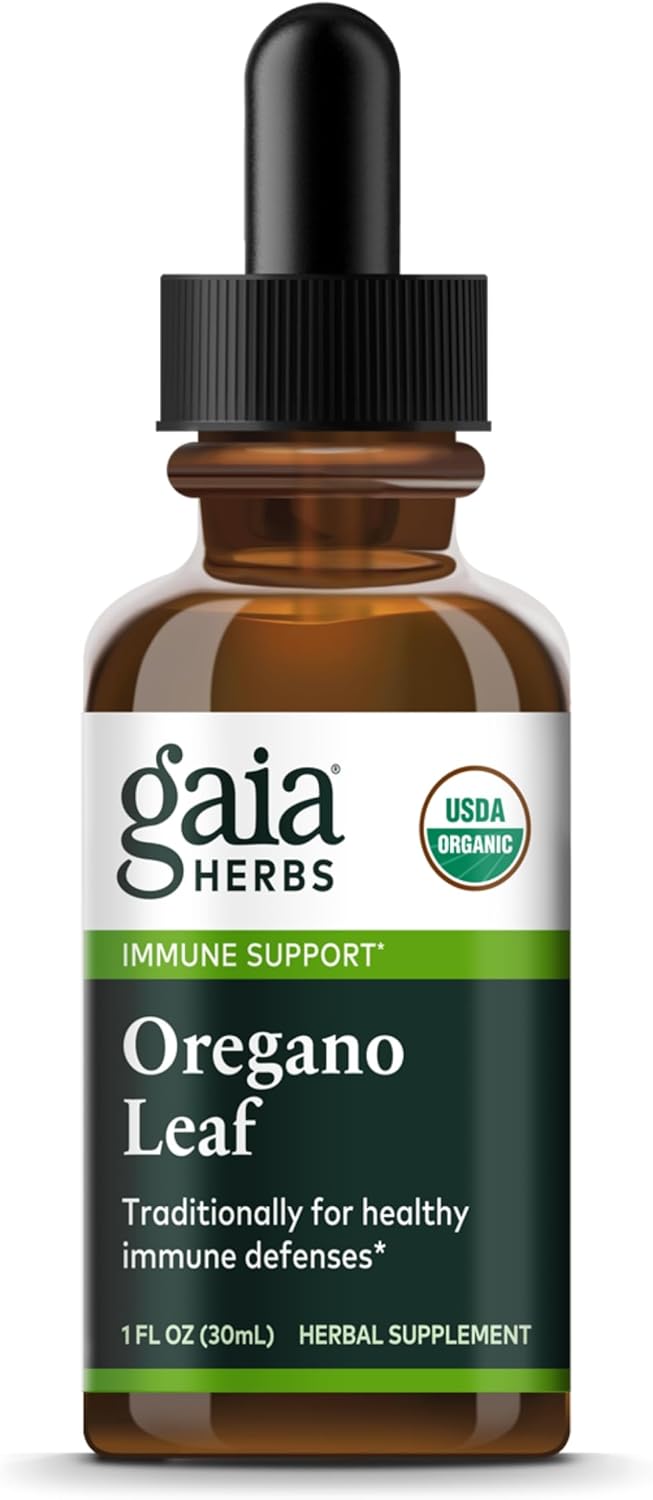 Certified Organic Gaia Herbs Oregano Leaf Extract for Immune Support - 1 Fl Oz (23 Servings)