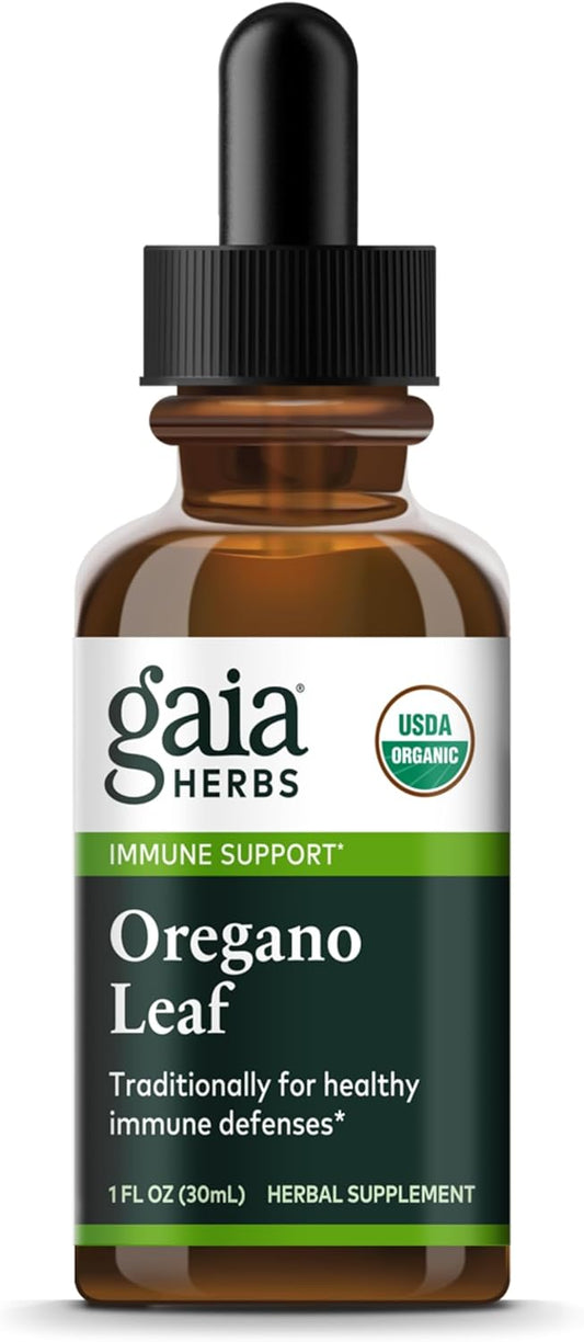 Certified Organic Gaia Herbs Oregano Leaf Extract for Immune Support - 1 Fl Oz (23 Servings)