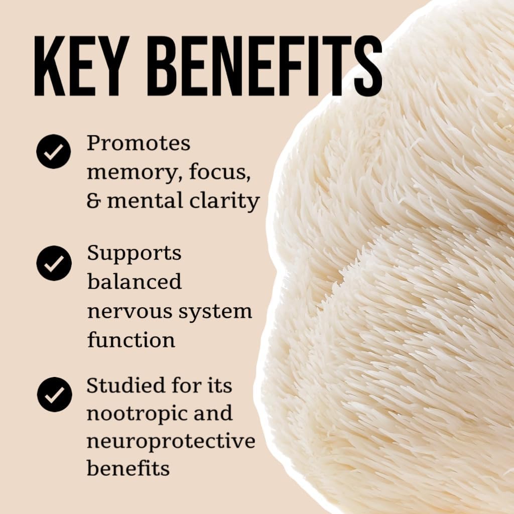 Certified Organic Lion's Mane Mushroom Tincture (2 oz) | USA-Made Fruiting Body Extract | Boost Focus & Memory | Vegan & Non-GMO | Adaptogenic Nootropic