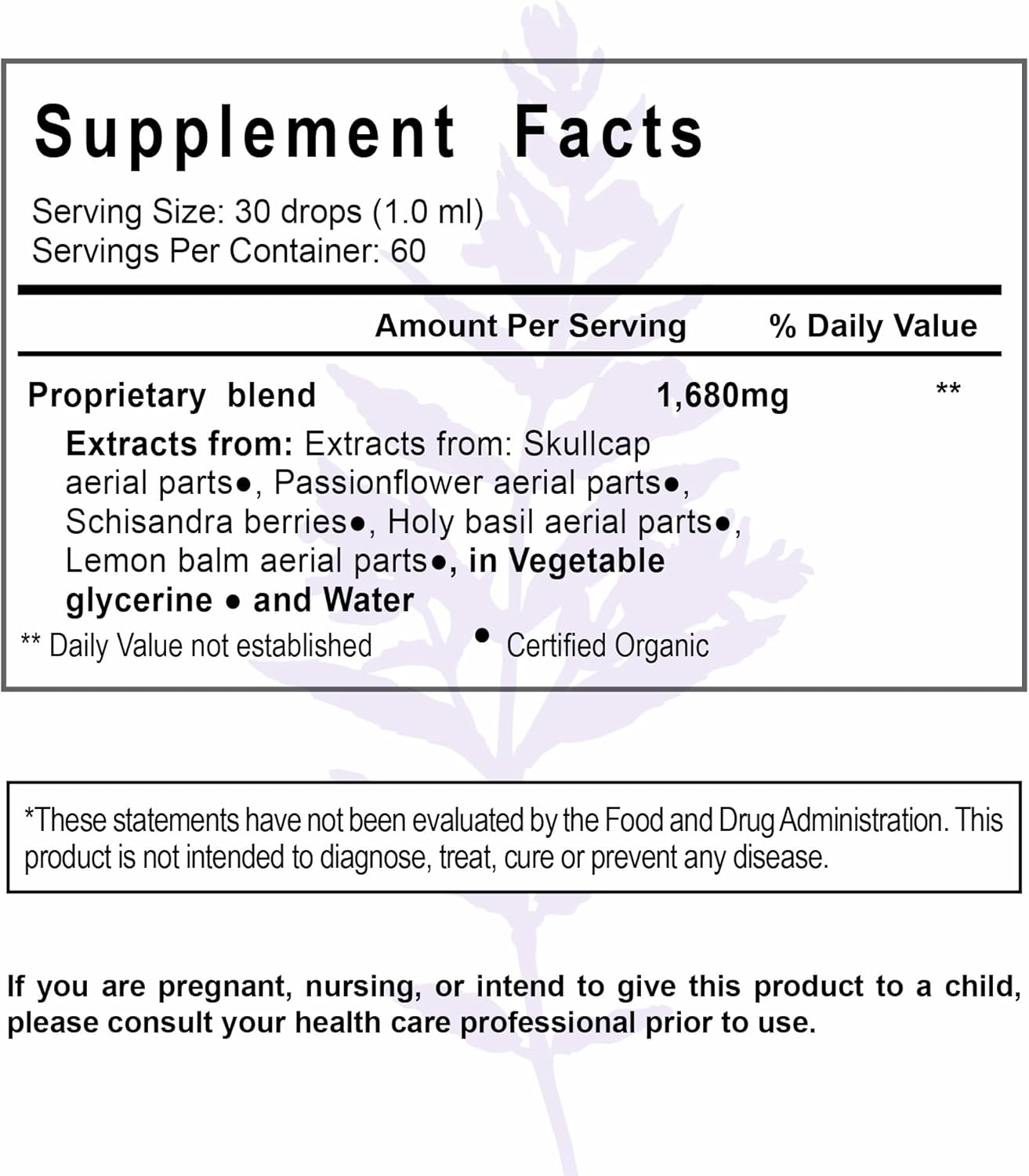 Certified Organic Maine Medicinals Relax + Restore Herbal Stress Support - Alcohol-Free Blend with Nervines and Adaptogens for Healthy Calm - 2 fl oz