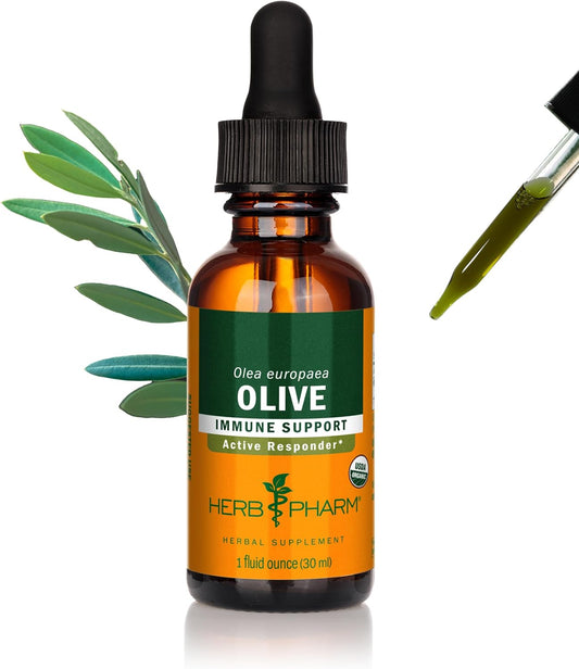 Certified Organic Olive Leaf Liquid Extract - Immune System Support - 1oz