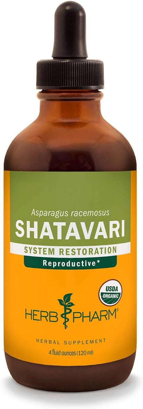 Certified Organic Shatavari Liquid Extract for Female Reproductive System Support - 4 oz by Herb Pharm