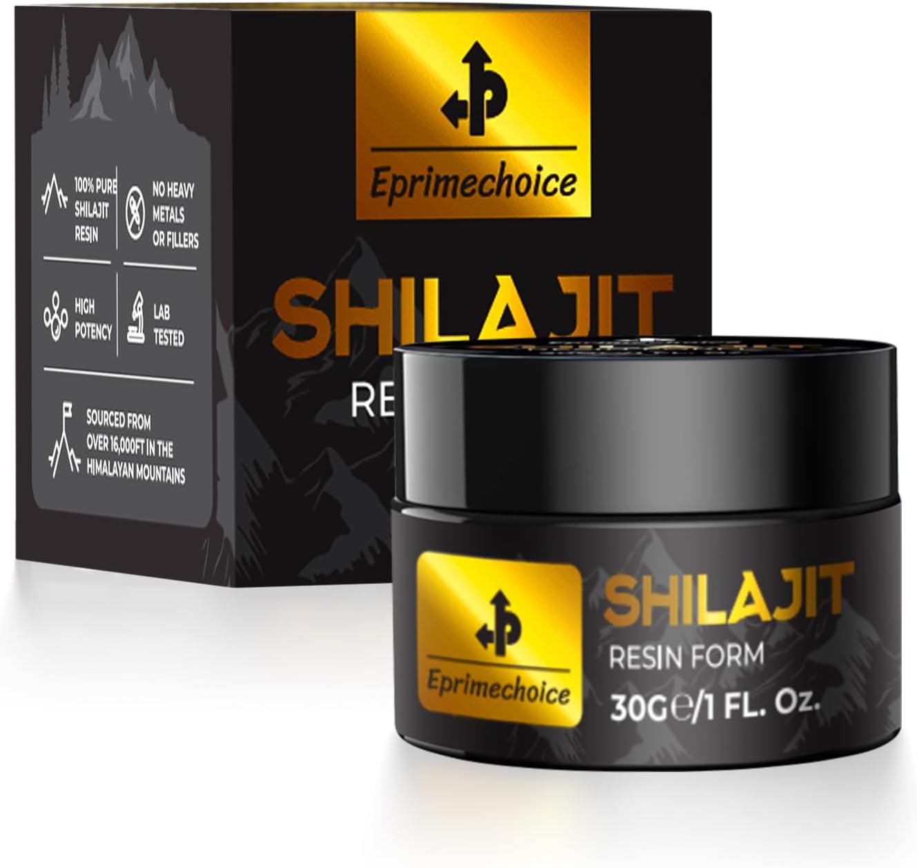 Certified Organic Shilajit Resin with Fulvic Acid - Enriched with 85+ Trace Minerals - Energy and Immune Support - 30g