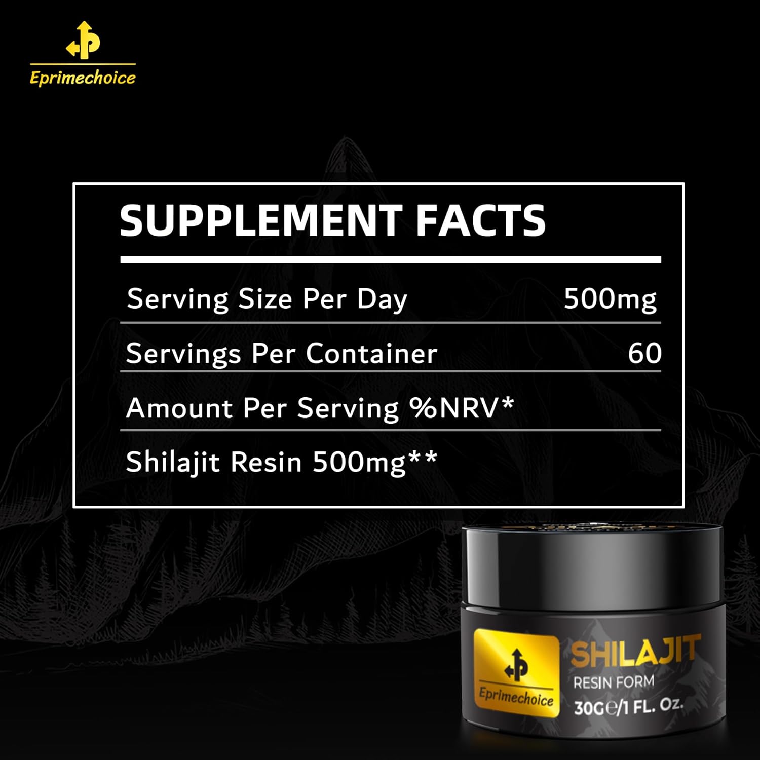Certified Organic Shilajit Resin with Fulvic Acid - Enriched with 85+ Trace Minerals - Energy and Immune Support - 30g