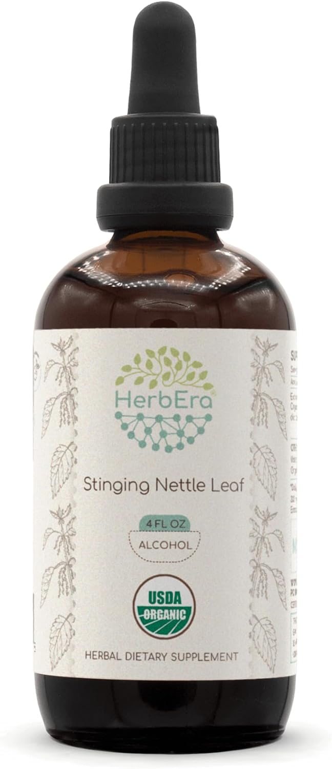 Certified Organic Stinging Nettle Leaf Tincture | Alcohol Extract, High-Potency Herbal Drops (4 oz)