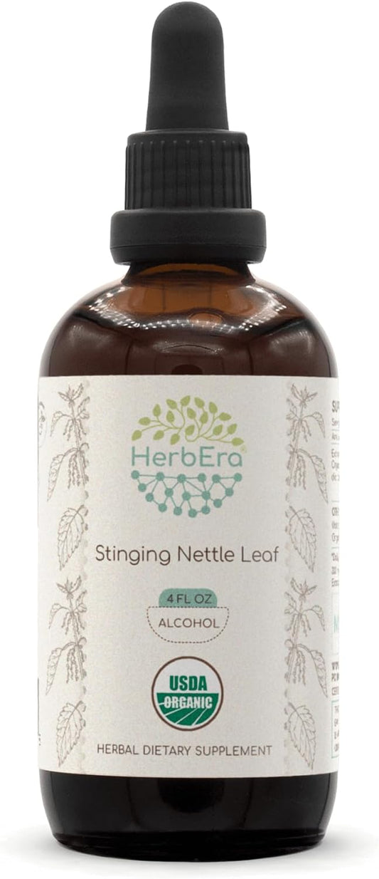 Certified Organic Stinging Nettle Leaf Tincture | Alcohol Extract, High-Potency Herbal Drops (4 oz)