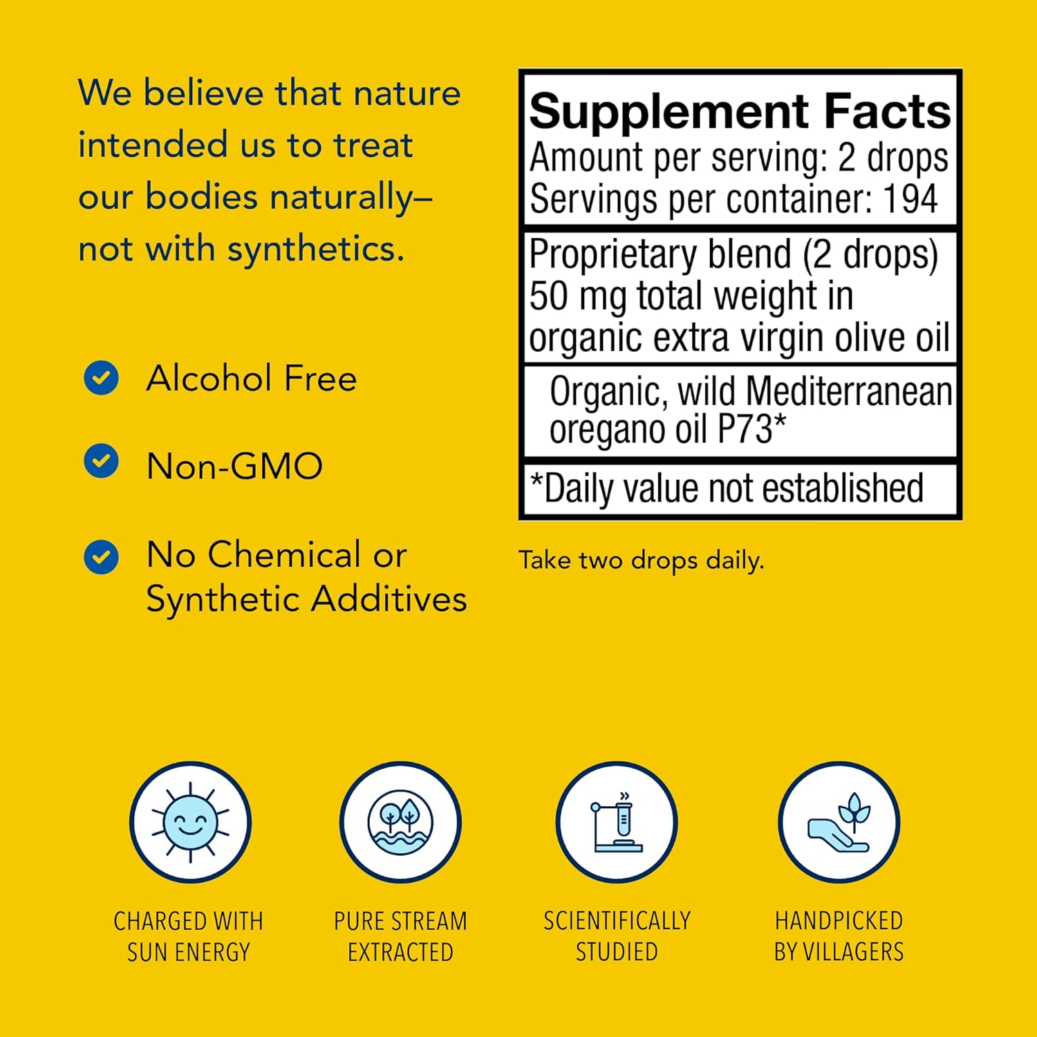 Certified Organic Wild Oregano Oil - Immune System Support - 2 Pack, 0.45 fl oz - North American Herb & Spice Oreganol P73 - 388 Servings