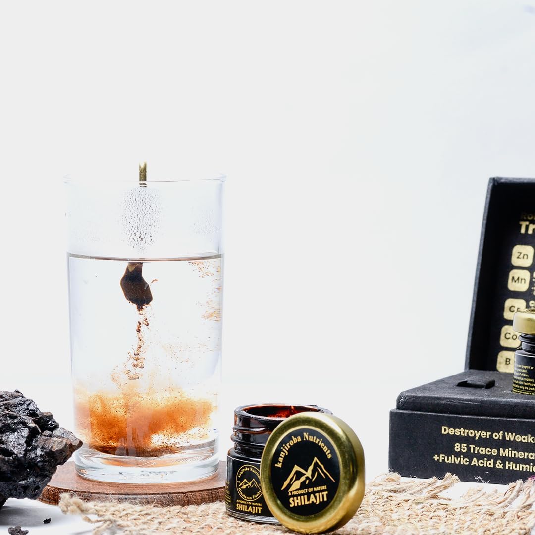 Certified Pure Kanjiroba Nutrients Himalayan Shilajit Resin - 85+ Minerals, 75%+ Fulvic Acid, 500mg, Grade A - 30g Pack, Lab Tested Report