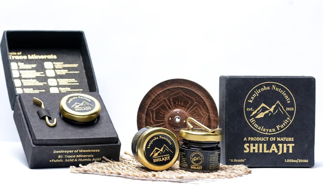 Certified Pure Kanjiroba Nutrients Himalayan Shilajit Resin - 85+ Minerals, 75%+ Fulvic Acid, 500mg, Grade A - 30g Pack, Lab Tested Report