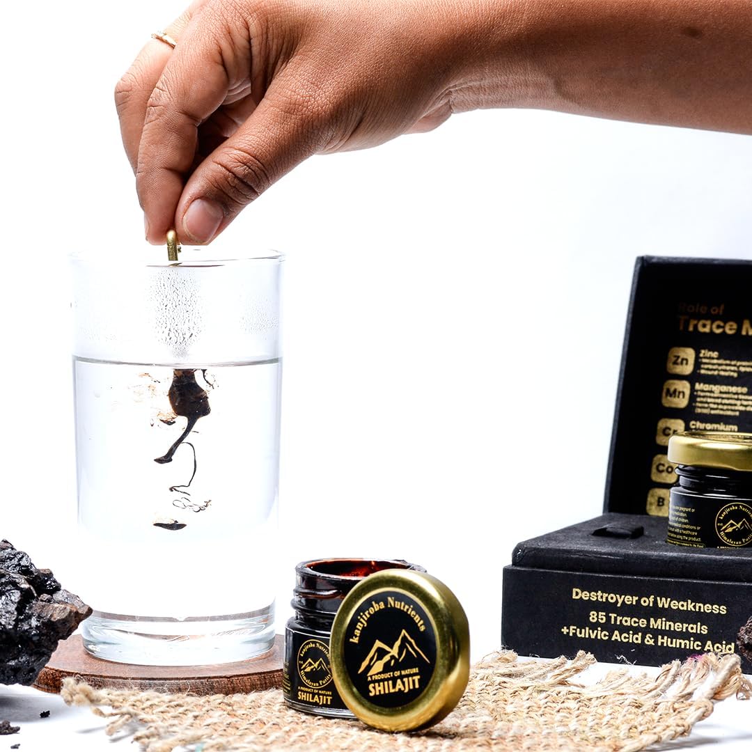 Certified Pure Kanjiroba Nutrients Himalayan Shilajit Resin - 85+ Minerals, 75%+ Fulvic Acid, 500mg, Grade A - 30g Pack, Lab Tested Report