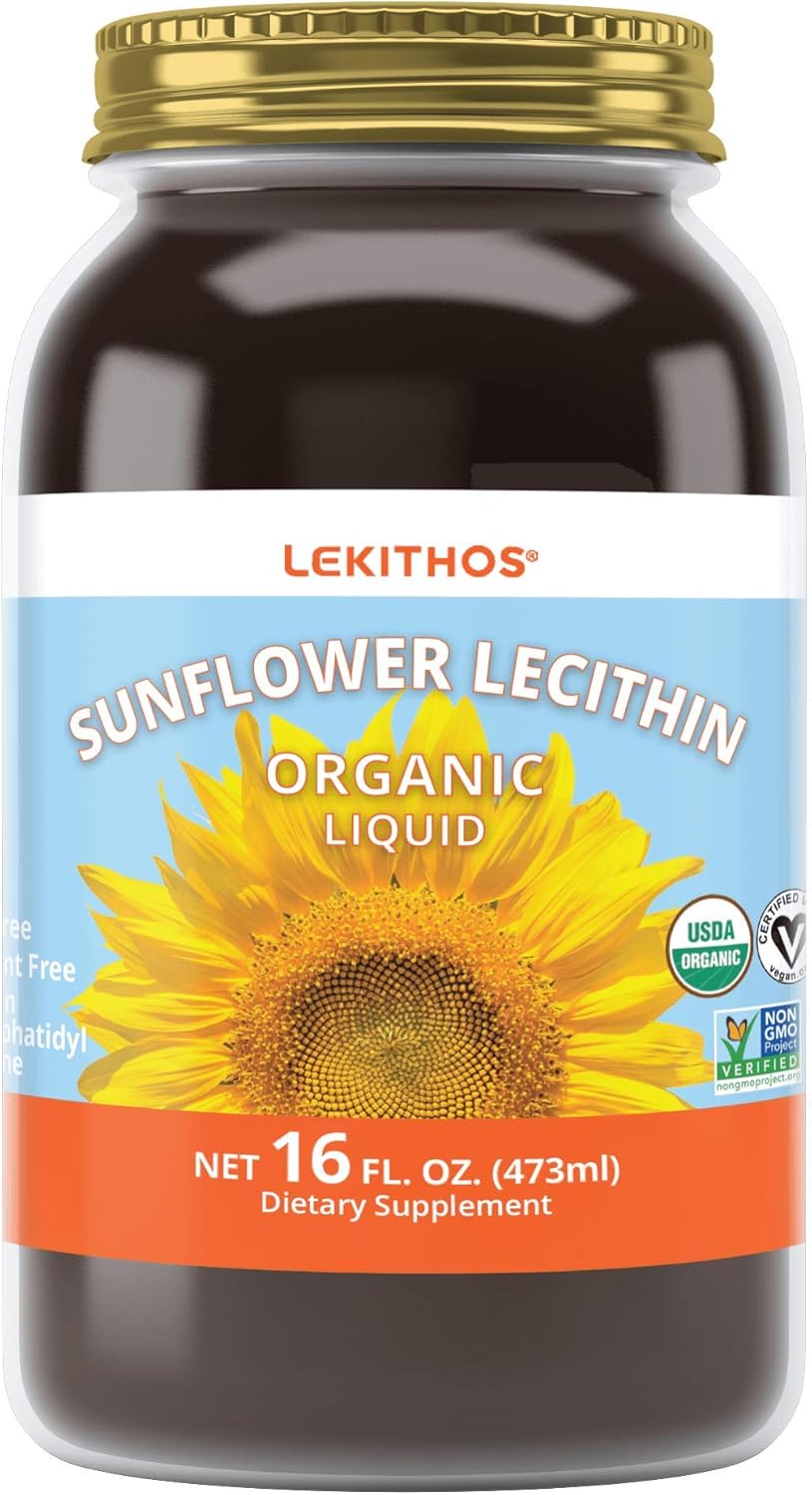 Certified USDA Organic Cold Pressed Sunflower Lecithin Liquid - 16 fl oz - Non-GMO Project Verified