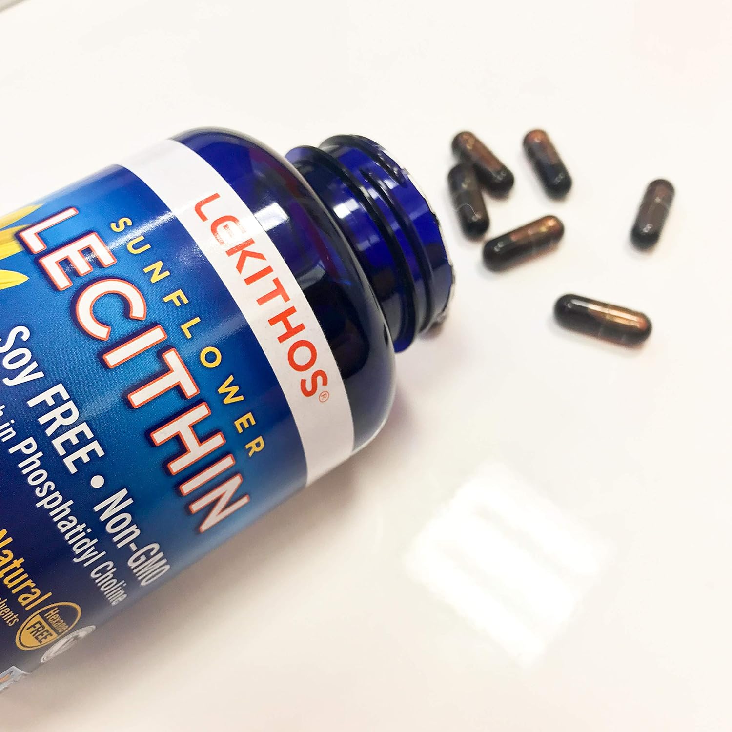 Certified Vegan Sunflower Lecithin Capsules - 120 Count - Rich in Phosphatidyl Choline - Cold Pressed - Non-GMO - All-Natural