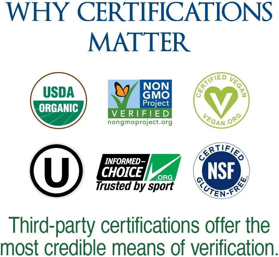 Certified Vegan Vanilla Protein Powder with Probiotics & Enzymes - Organic, Non-GMO, Plant Based, Gluten Free Shake with 22g Protein & 4g BCAAs (20 Servings)