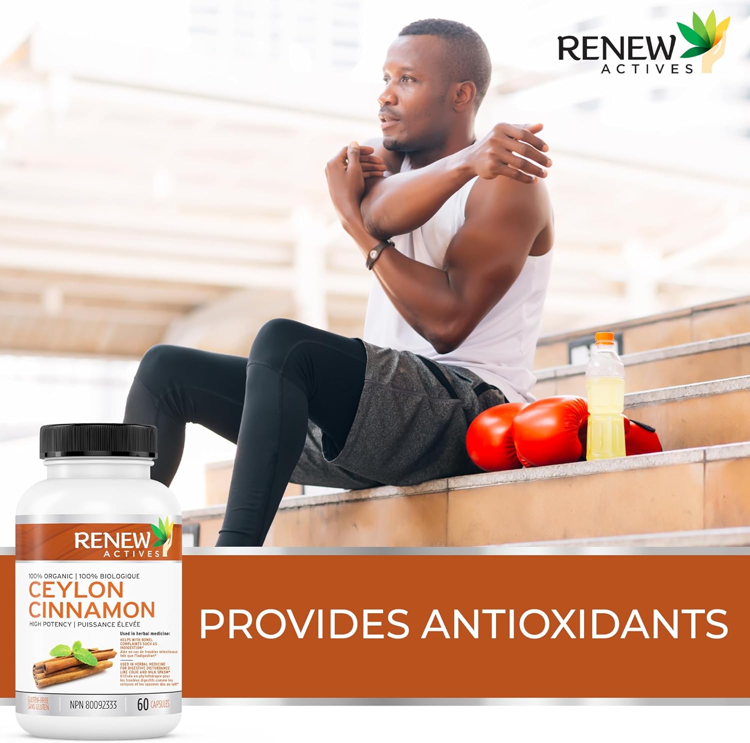 Ceylon Cinnamon Supplement Capsules for Digestive Health & Appetite Control - Herbal Remedy for Bloating - 60 Veg Capsules