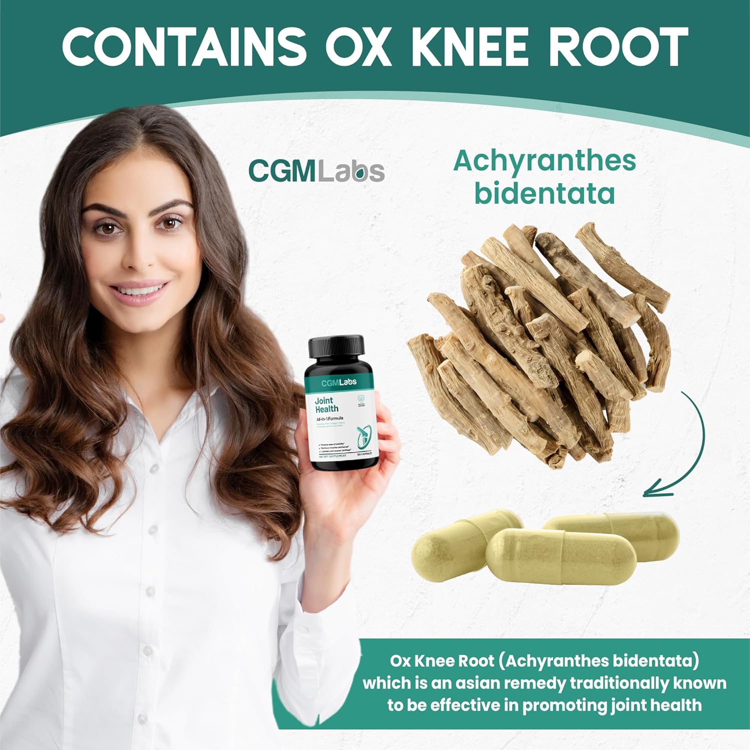 CGM Labs Joint Health Supplement with Turmeric, Boswellia, Chondroitin, Achyranthes Bidentata, MSM - 180 Softgels