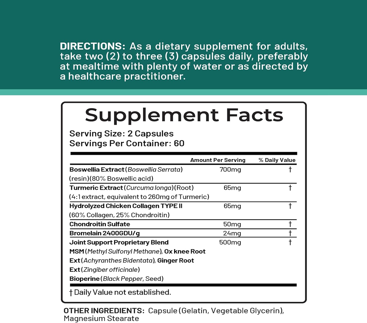 CGM Labs Joint Health Supplement with Turmeric, Boswellia, Chondroitin, Achyranthes Bidentata, MSM - 180 Softgels