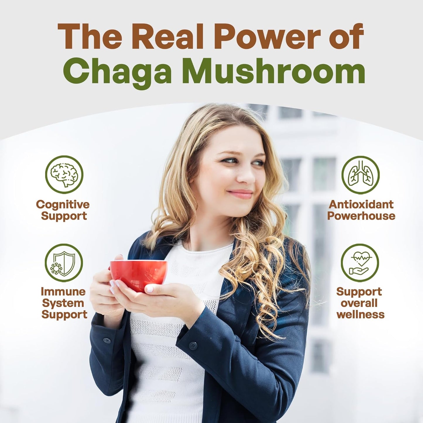 Chaga Mushroom Powder Extract 10:1 with 30% Polysaccharides - Superfood Supplement 8 oz.