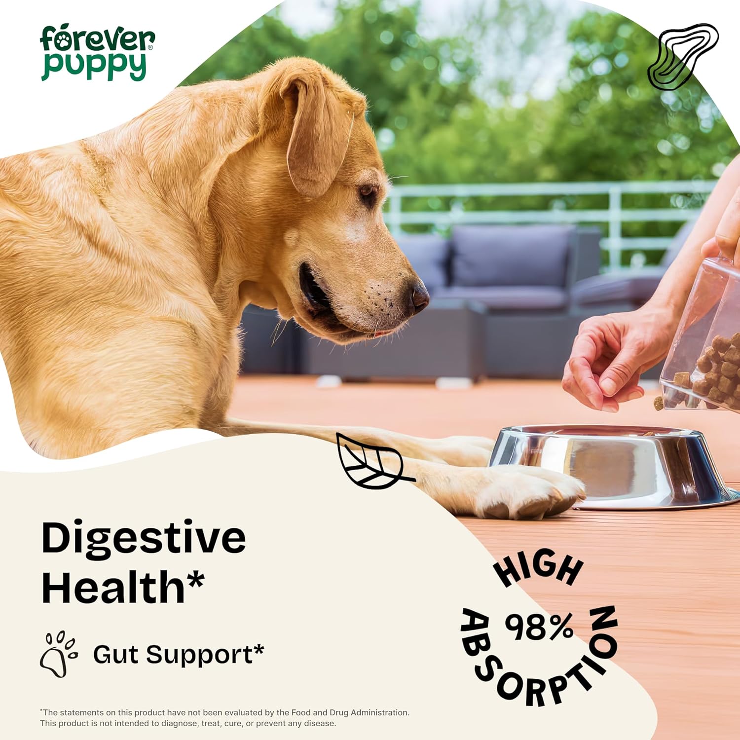 Chamomile Tincture for Dogs - Natural Gas Relief & Gut Cleanse - Digestive Health Supplement - 4 oz Bottle