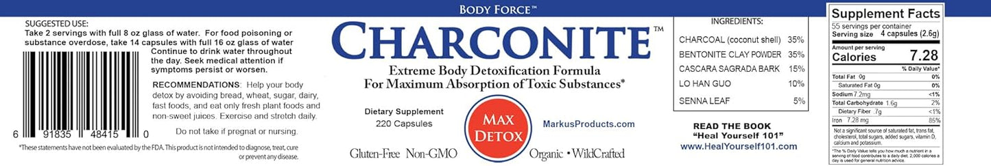 Charconite - Charcoal and Bentonite Detoxifying Mask Combo