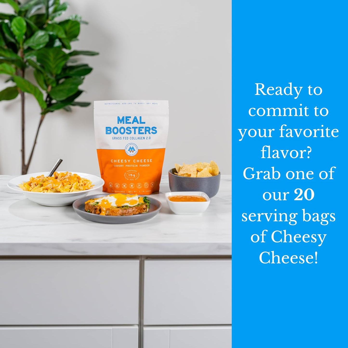 Cheesy Cheese Protein Supplement with Collagen Peptides for Muscle Growth and Gut Health, Mac & Cheese Mix for Kids