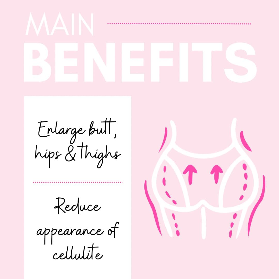 Cheetah Booty Enhancing Gummy: Natural Glute Boost Vitamins for Curvy Shape & Max Gains, 60 Vegan Gummies