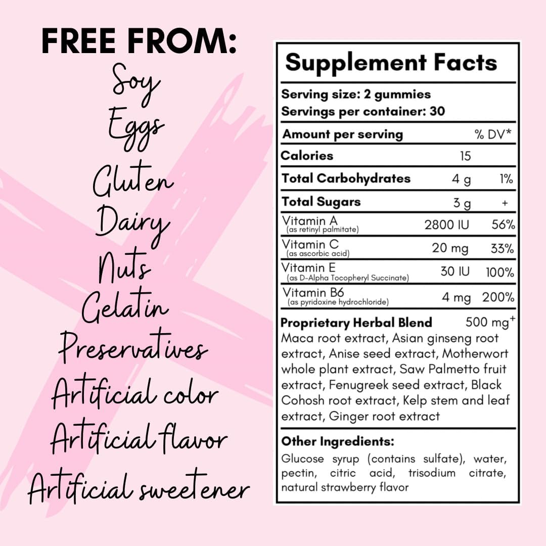 Cheetah Booty Enhancing Gummy: Natural Glute Boost Vitamins for Curvy Shape & Max Gains, 60 Vegan Gummies
