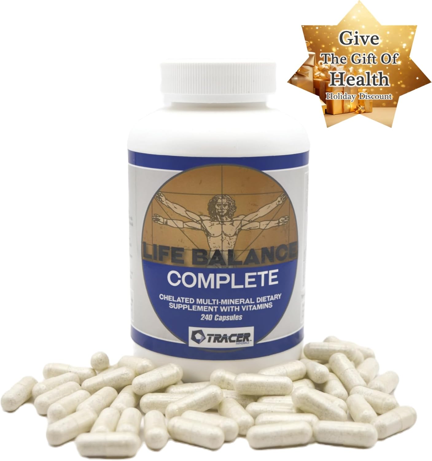 Chelated Multi-Mineral Dietary Supplement with Vitamins - Real Amino Acid Chelated Trace Minerals - Fill Nutritional Gaps - Made in USA - 240 Capsules