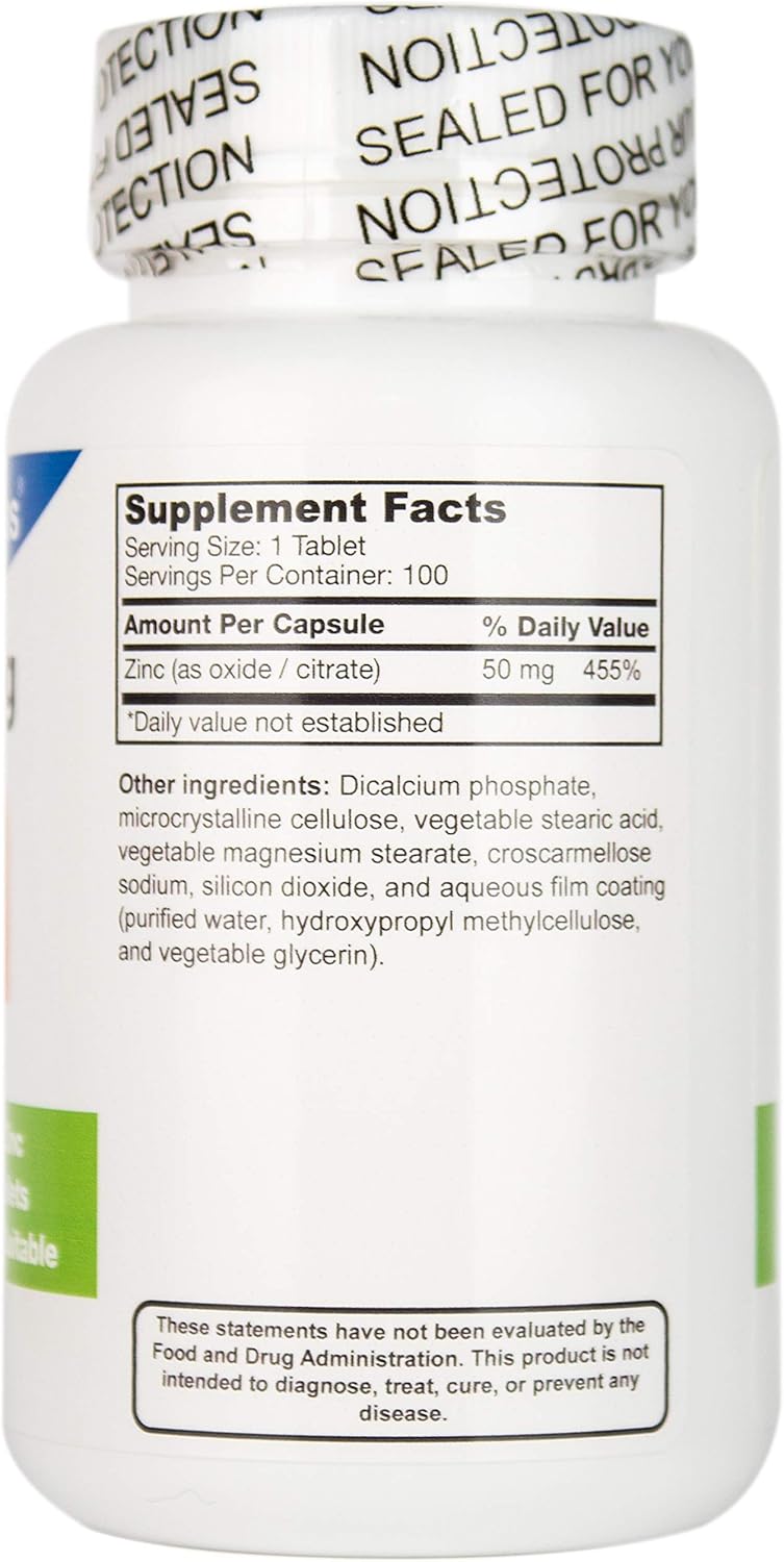 Chelated Zinc Oxide Citrate Supplement for Acne - 50mg, 100 Day Supply