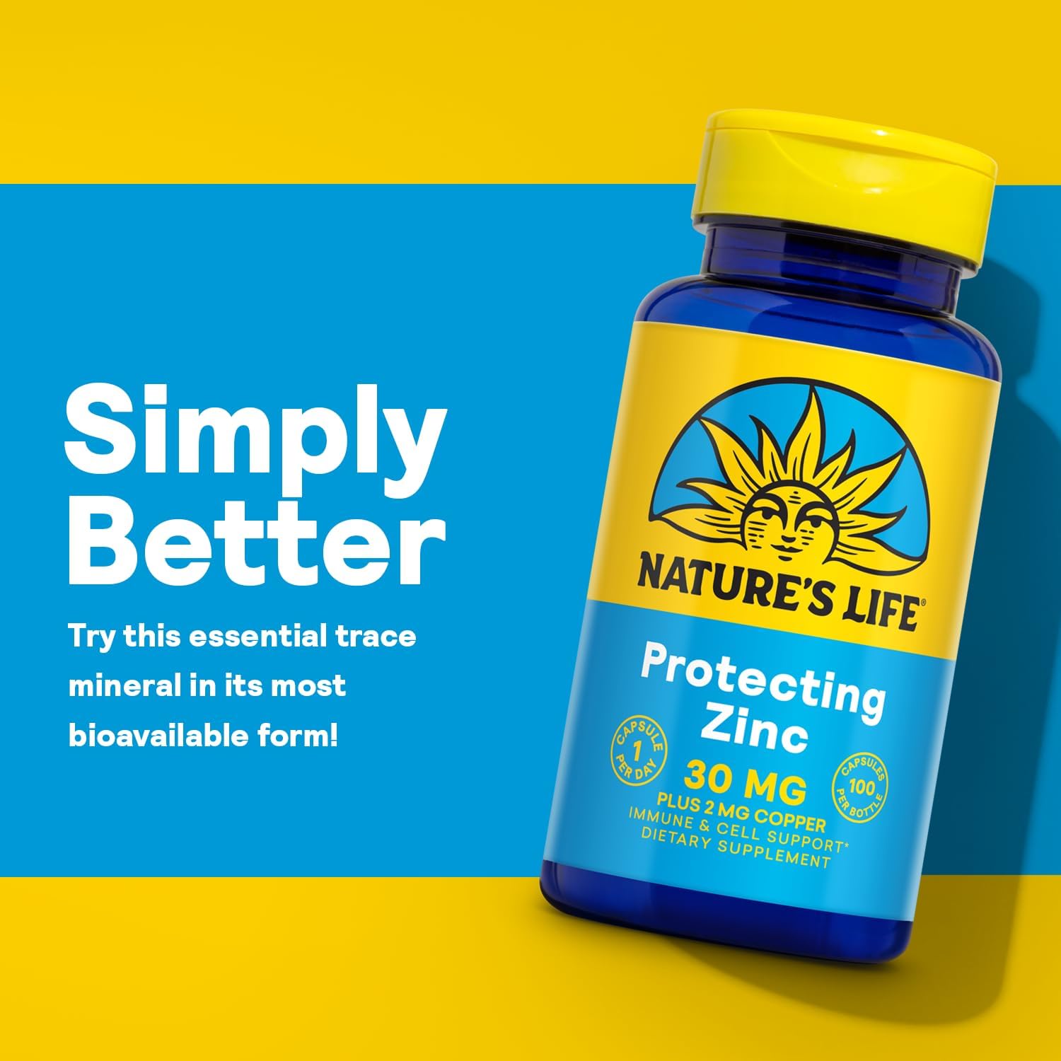 Chelated Zinc Picolinate Supplement with Copper for Immune, Cardiovascular, Skin, and Muscle Support - 100 Capsules, 60-Day Guarantee