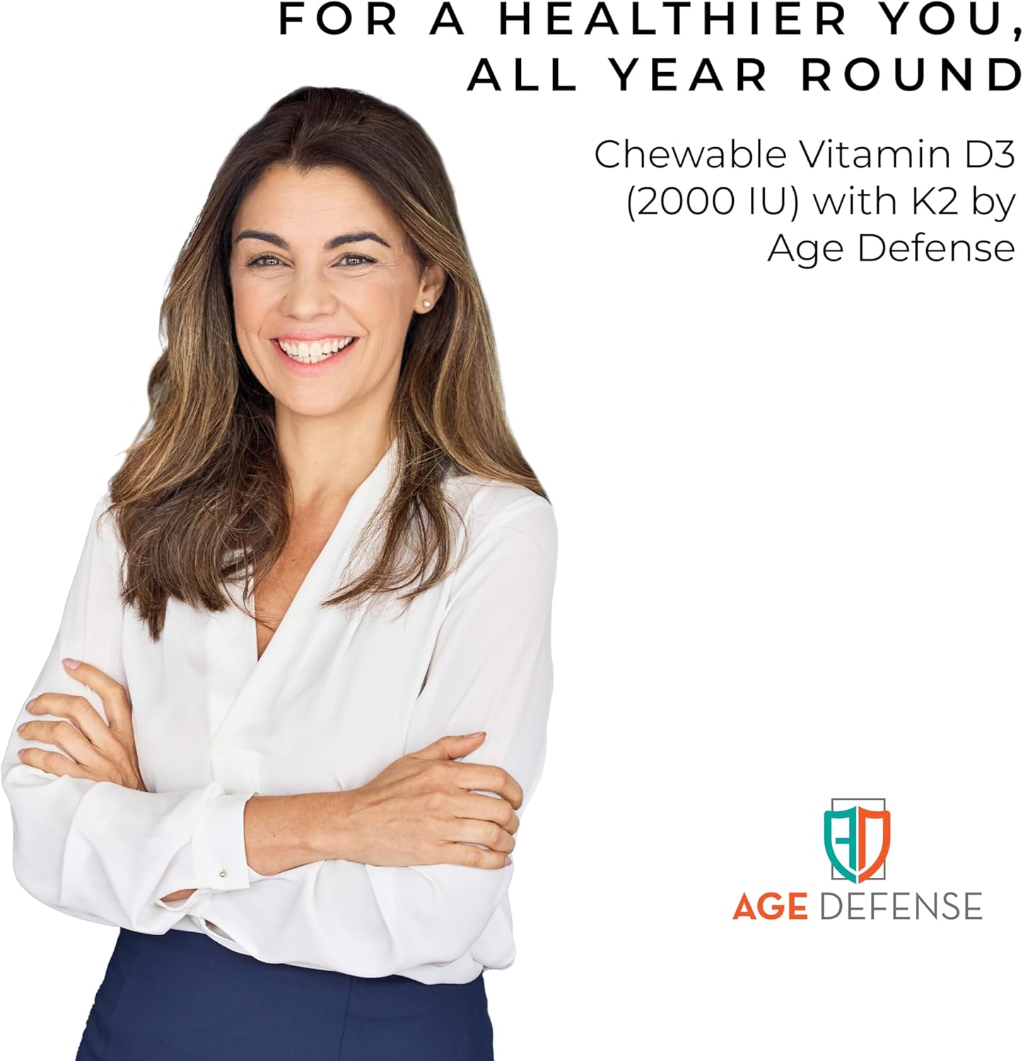 Cherry Flavored Vitamin D3 2000 IU with K2-90 Chewables for Energy & Wellness - Immune Support for Men & Women