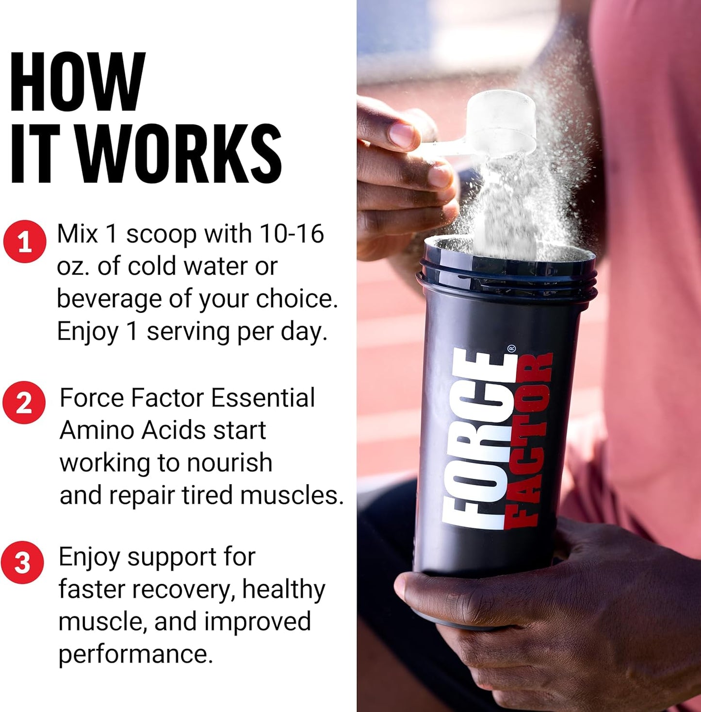 Cherry Limeade Amino Acids Powder - Full Spectrum EAAs Supplement for Muscle Recovery, 30 Servings for Men and Women