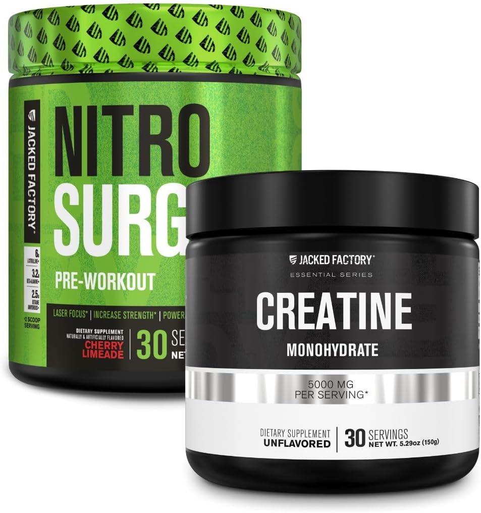 Cherry Limeade Pre Workout Creatine Powder for Muscle Growth and Strength Boost