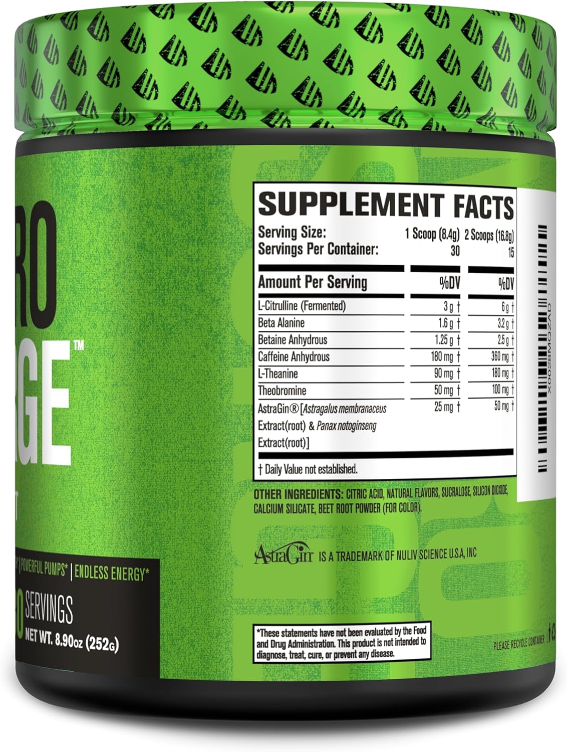 Cherry Limeade Pre Workout Creatine Powder for Muscle Growth and Strength Boost