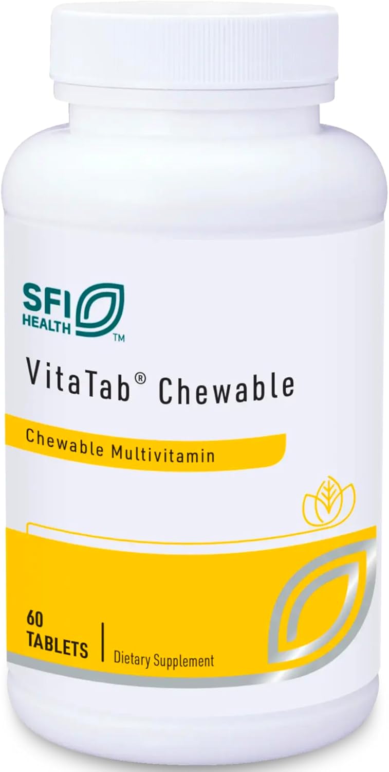 Cherry-Orange Flavored Multivitamin & Multimineral Chewable Tablets for Kids & Adults - 24 Vital Nutrients, No Artificial Ingredients - 60 Count
