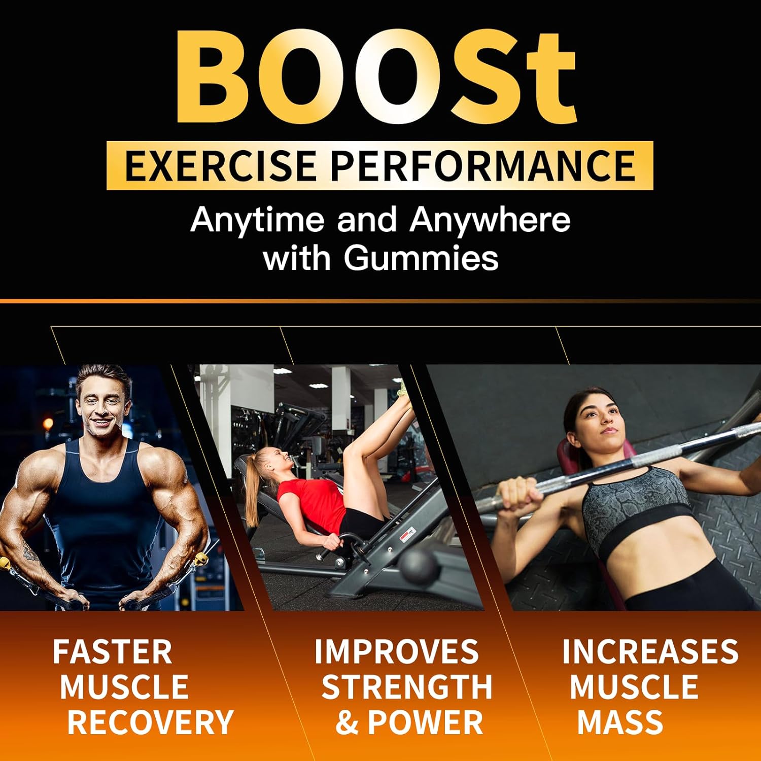 Chewable Creatine Monohydrate Gummies 5000mg - Muscle Strength & Energy Boost - Pre-Workout Supplement for Men & Women (2 pack, 90 count, Pineapple flavor)