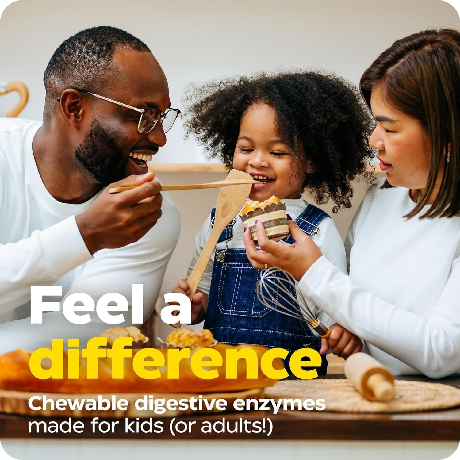 Chewable Digestive Enzymes for Kids - Natural Fruit Punch Flavor - 60 Servings