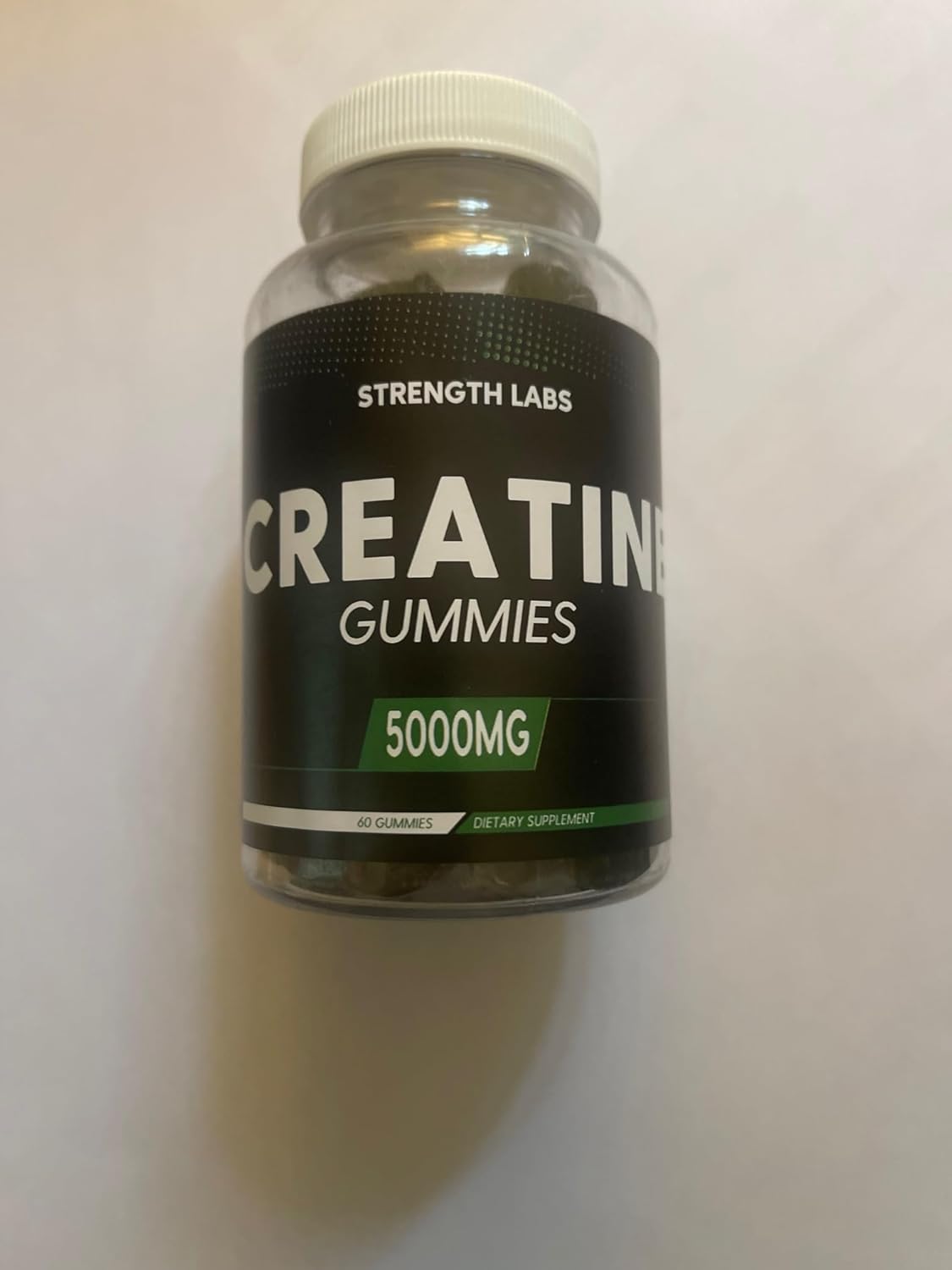Chewable Sugar-Free Creatine Monohydrate Gummies for Men & Women - 5g with L-Theanine & Vitamin B12 for Muscle Growth and Strength - Bodybuilding Supplement
