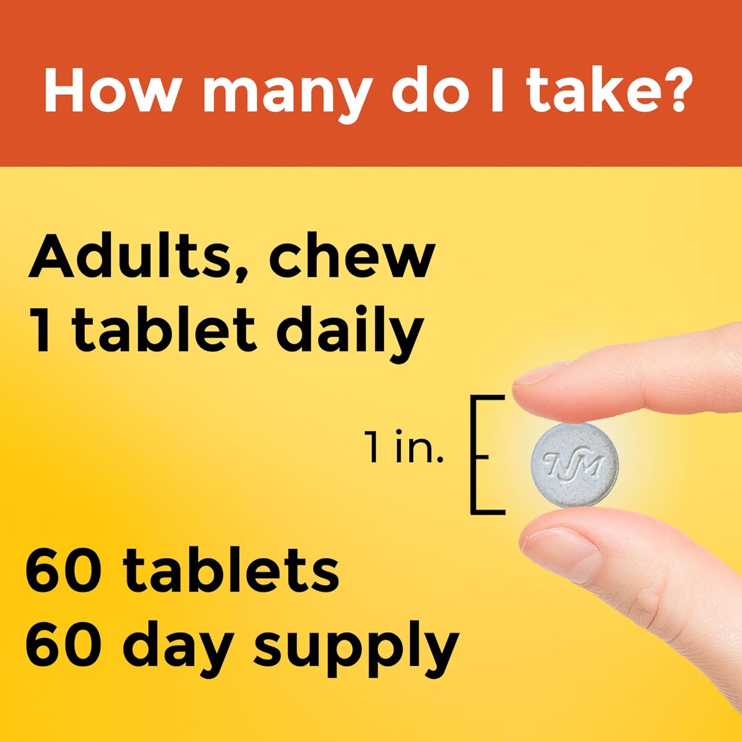 Chewable Vitamin C 500mg Tablets for Immune Support - 60 Day Supply