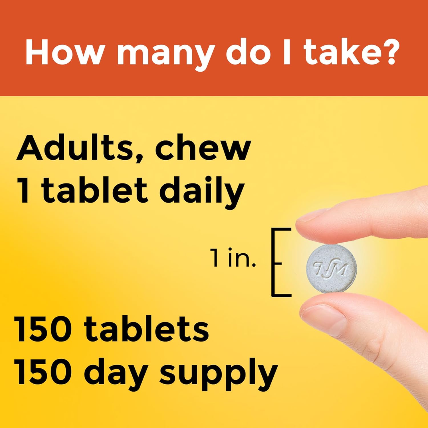 Chewable Vitamin C 500mg Tablets for Immune Support - 150 Day Supply