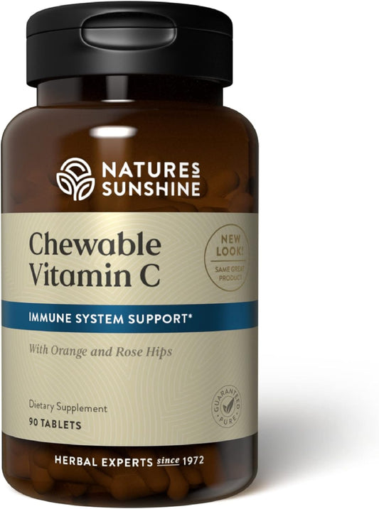 Chewable Vitamin C Tablets - 90 Count - 250mg - Nature's Sunshine