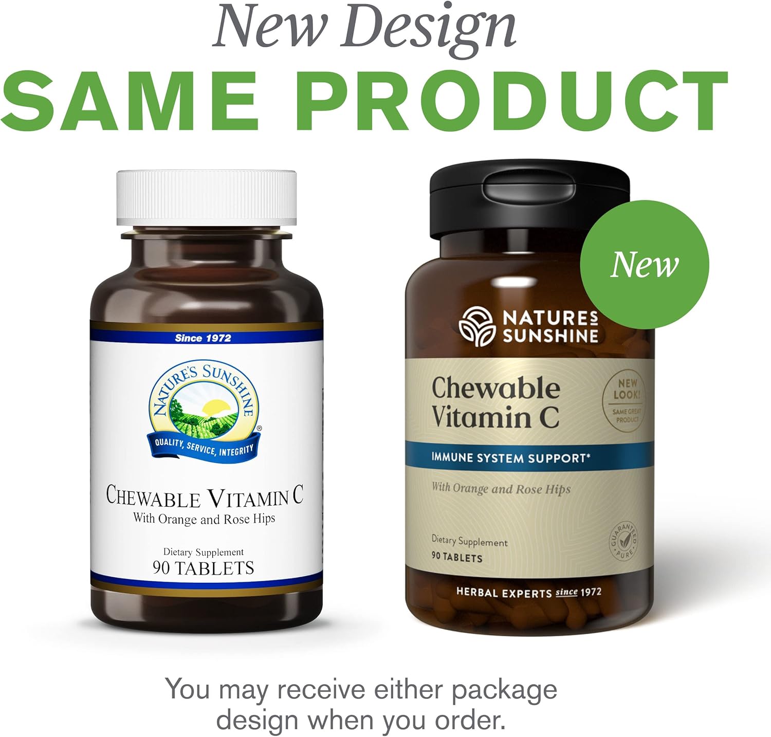 Chewable Vitamin C Tablets - 90 Count - 250mg - Nature's Sunshine