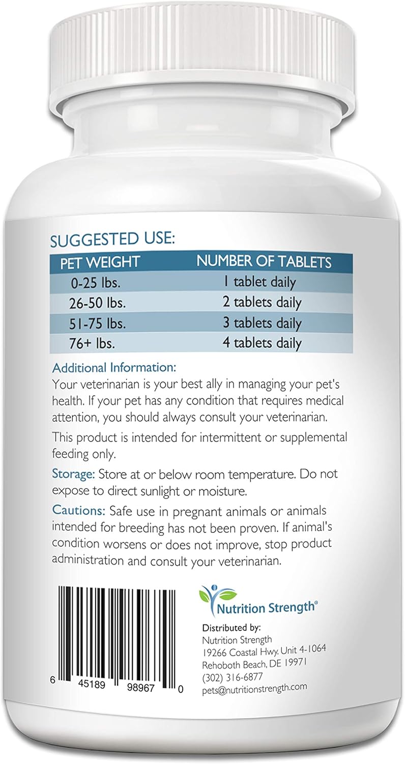 Chewable Vitamin K for Dogs with Vitamin D3 for Strong Bones and Healthy Heart - 120 Tablets