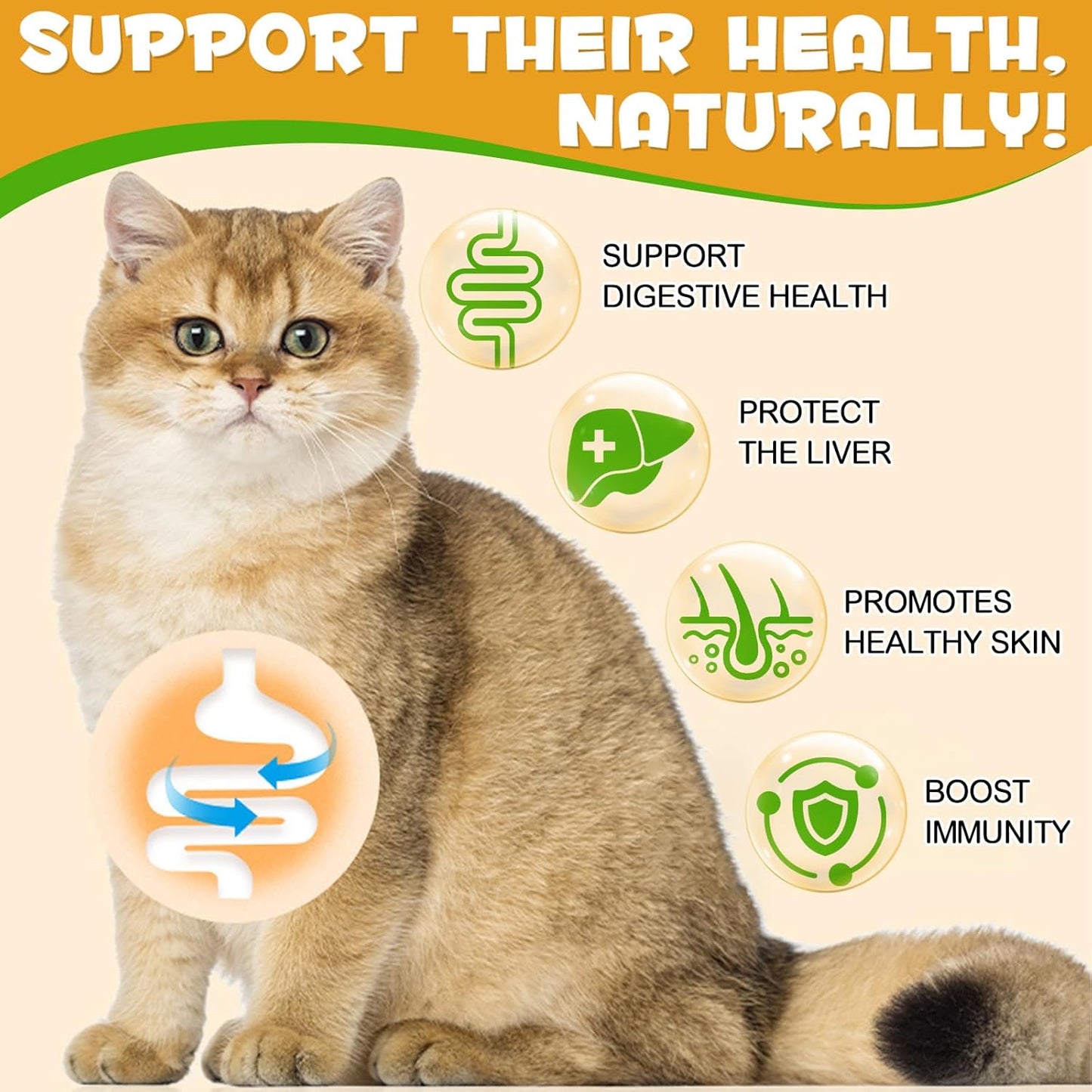 Chicken Flavored Cat Allergy Relief Drops - Immune System Booster for Seasonal Allergies & Digestive Health - 60ml