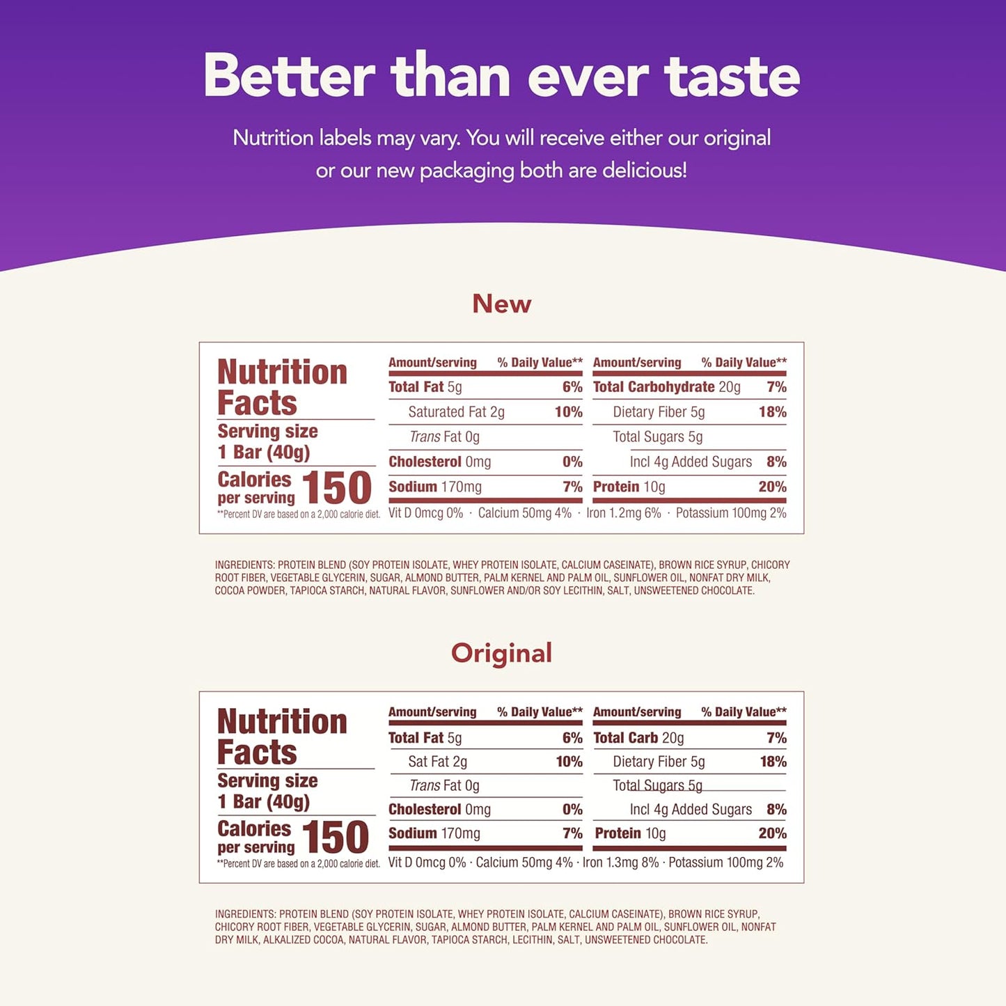 Chicory Root Fiber Snack Bars with Protein, 1.4 Oz - think!
