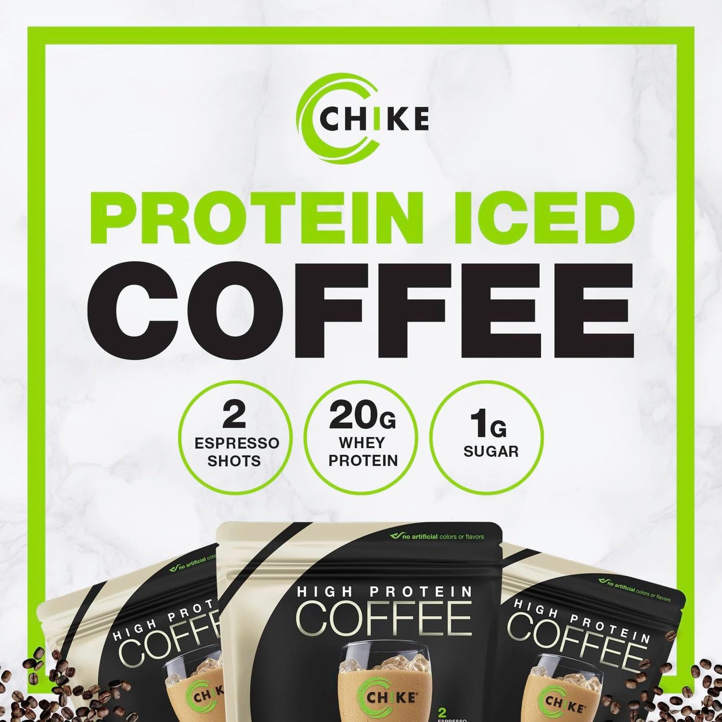 Chike Vanilla High Protein Iced Coffee - 20g Protein, 2 Shots Espresso, 1g Sugar - Keto & Gluten Free - 14 Servings