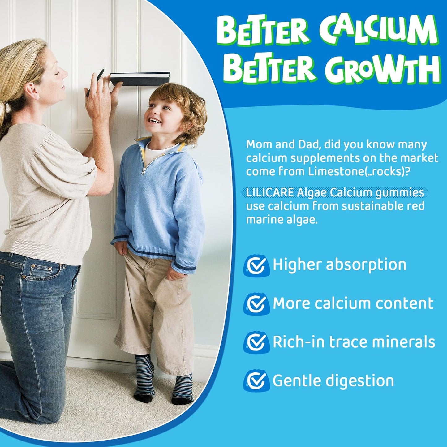 Children's Bone Health & Energy Support Bundle - Calcium & Iron Supplements