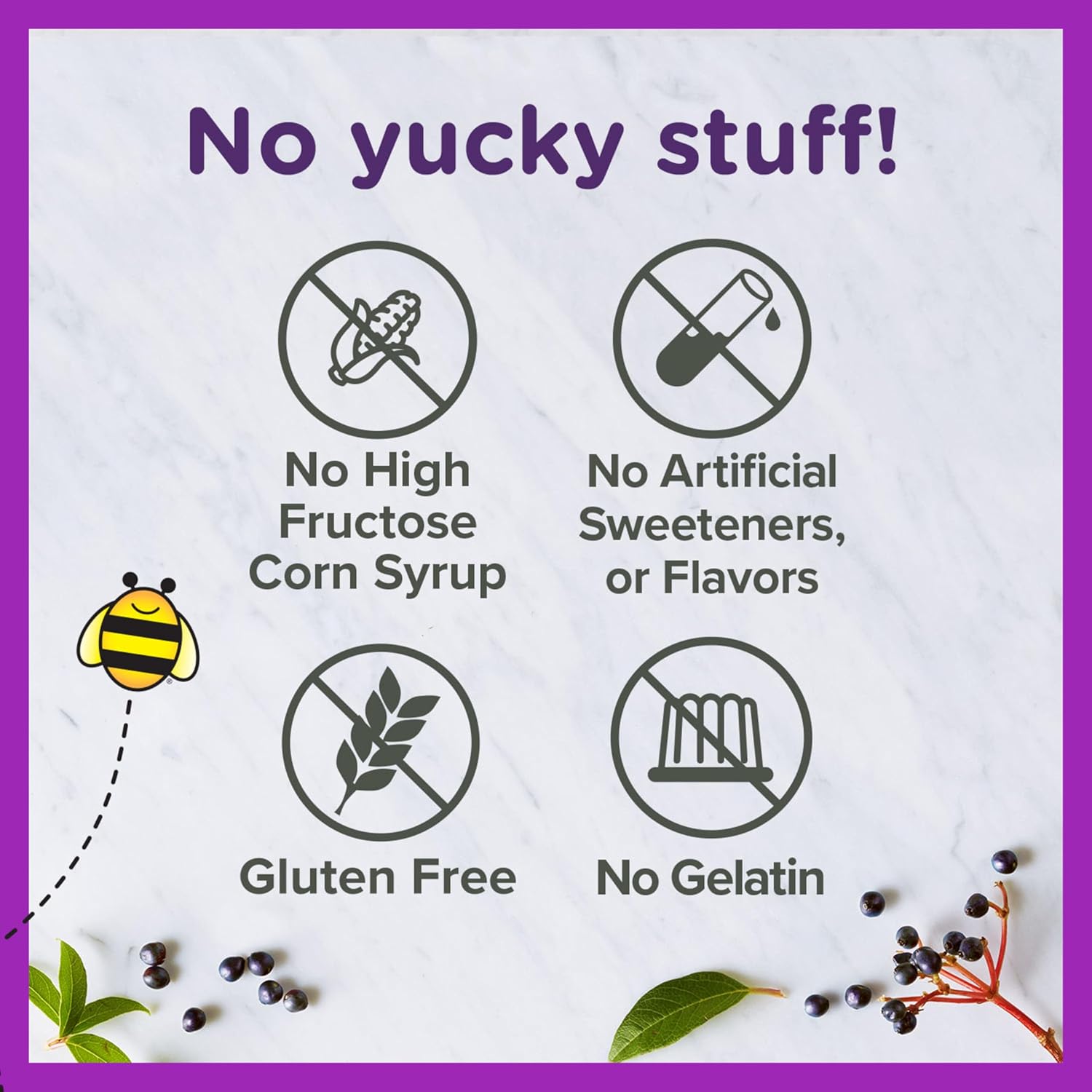 Children's Immune Support Gummies with Elderberry, Vitamin C, and Zinc - Natural Berry Flavor - 21 Count